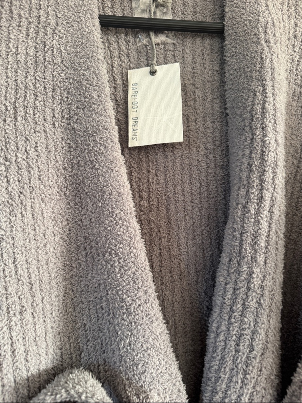 Barefoot Dreams CozyChic Side Tie Robe Pewter XS NWT - Picture 6 of 6